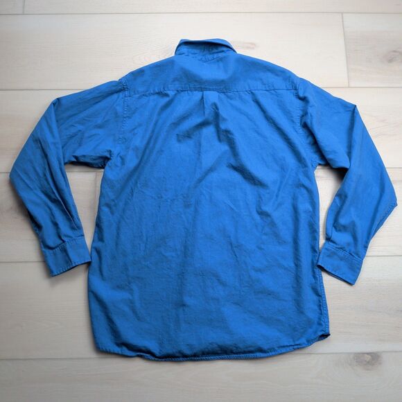 Viyella Shirt Mens L Traditional Fit Cotton Wool Long Sleeve Made in Canada - Picture 4 of 9